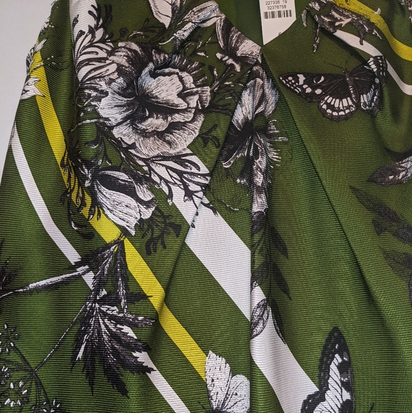 Talbot's Dark Green Butterfly and Flower Dress, Size 6 - Picture 10 of 11